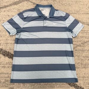 Nike Golf Dri-Fit Polo Shirt Gradient Stripe Standard Fit Performance Men’s L